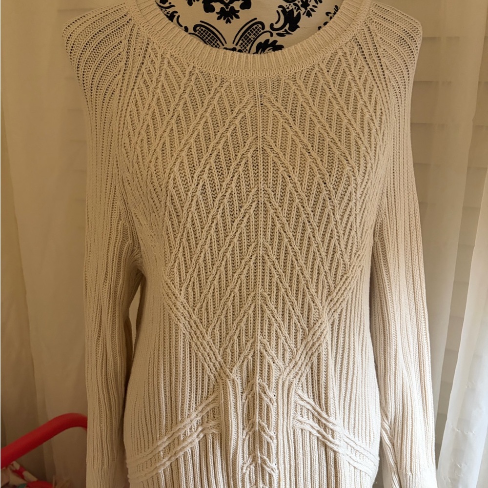 Christopher & Banks Ivory Knit Top